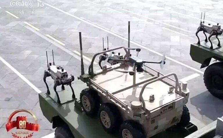 无人运输车震撼登场，尚元智行核心线控制动产品亮相九三阅兵